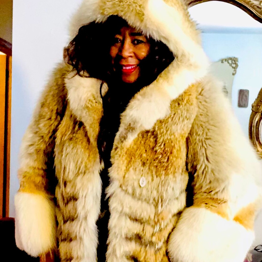 Full Length Fur Coat!  Beautiful pattern